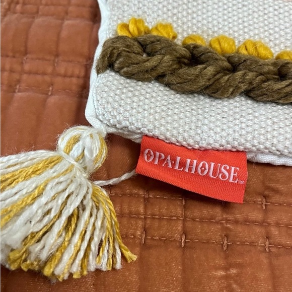 Opalhouse Woven Pillow Cover with Yellow and Brown Accents - Picture 8 of 8